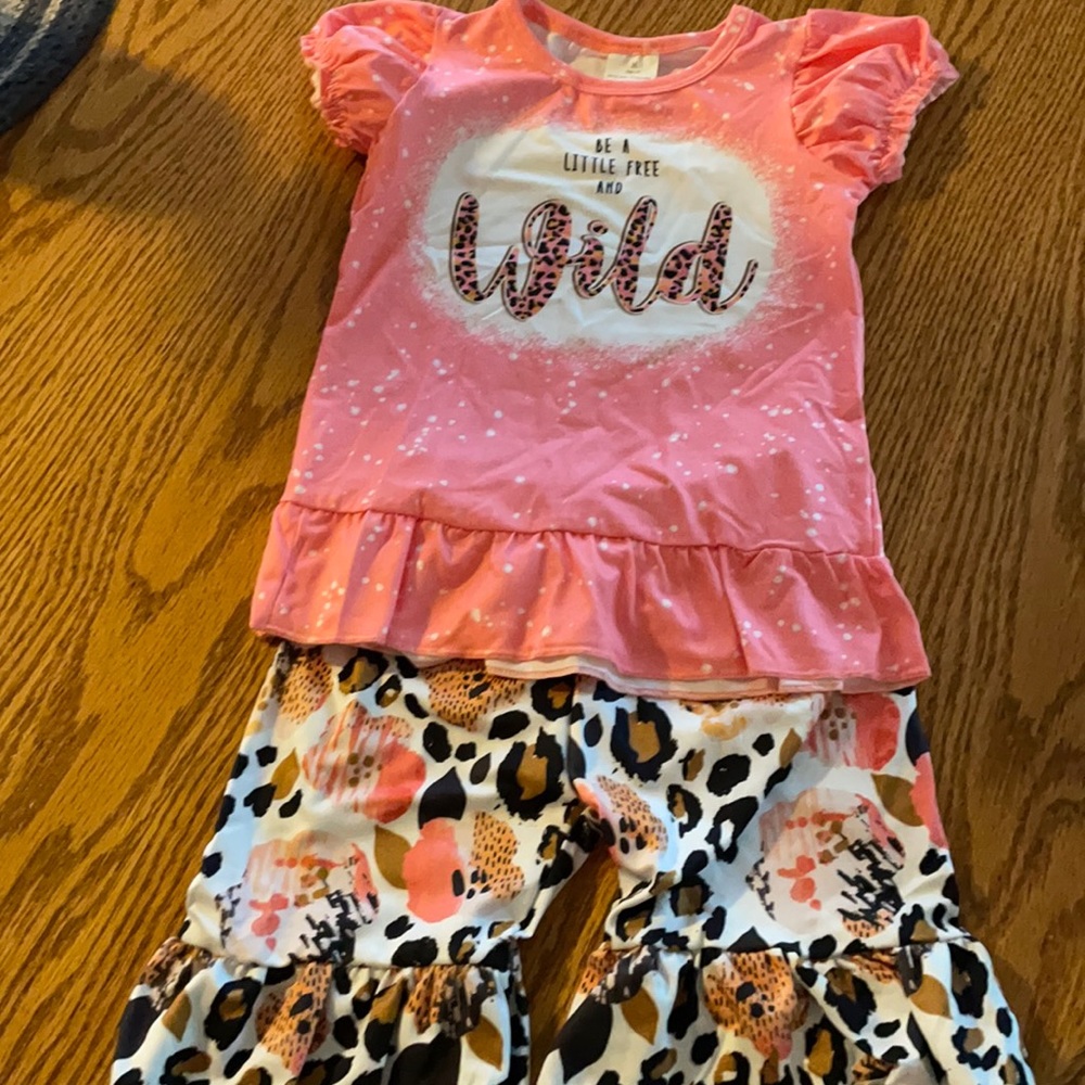 3t girls pink cheetah print outfits